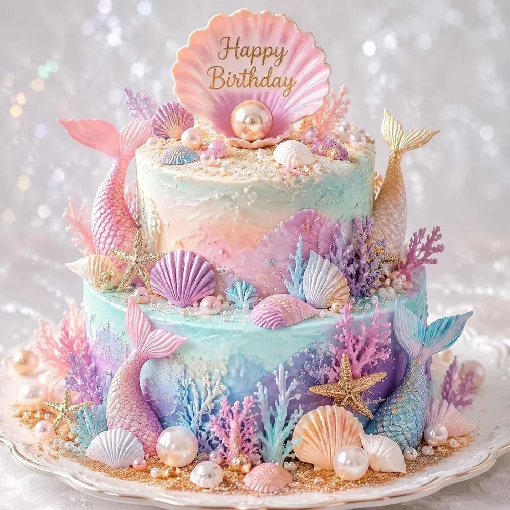 Juome Shell Silicone Mold Large 3D Seashell Chocolate Candy Cake Baking Mold